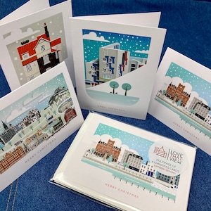 Paquete de tarjetas navideñas de Edimburgo (diferentes diseños), tarjetas navideñas en blanco