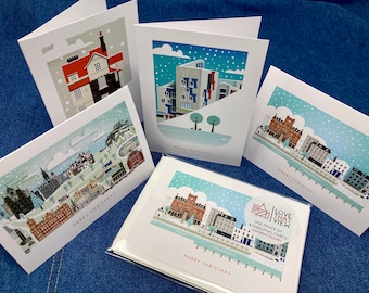 Edinburgh Christmas Card Pack (Different Designs), Blank Xmas Holiday Cards
