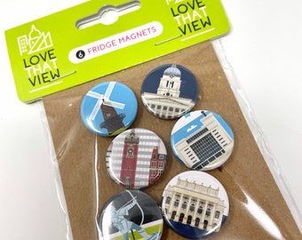 Nottingham Fridge Magnets (Pack of 6)