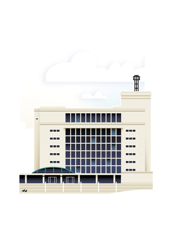 Nottingham Trent University Illustration Newton Building Etsy