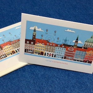 Pacchetto di biglietti d'auguri di Copenaghen, Nyhavn, Danimarca, Giardini di Tivoli