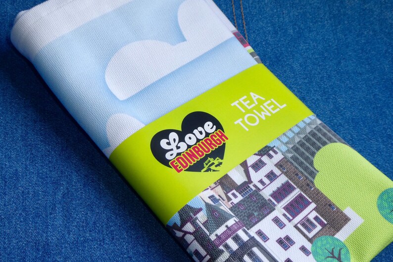 Edinburgh Tea Towel Scottish Gift Now 10 bigger Etsy