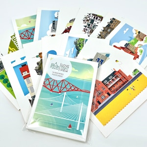 Postales de Edimburgo (paquete de 14), invitaciones, tarjetas de agradecimiento, fabricadas en Escocia