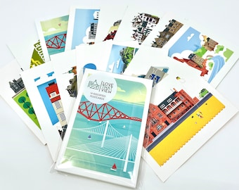 Edinburgh Postcards (Pack of 14), Invitations, Thank You Cards, Made in Scotland