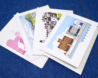 Edinburgh Greetings Card Pack, Blank Thank You Cards, Leith, Stockbridge