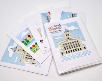 Nottingham Greetings Card Pack, Blank Thank You Cards, Council House | University