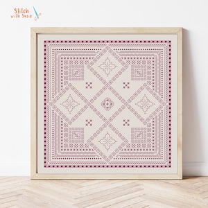 Blackwork Sampler 02 Pattern | Backstitch Pattern | Cross Stitch Pattern | Instant Download PDF