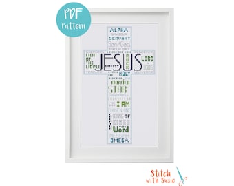 Names of Jesus Cross Stitch Pattern | PDF Instant Download