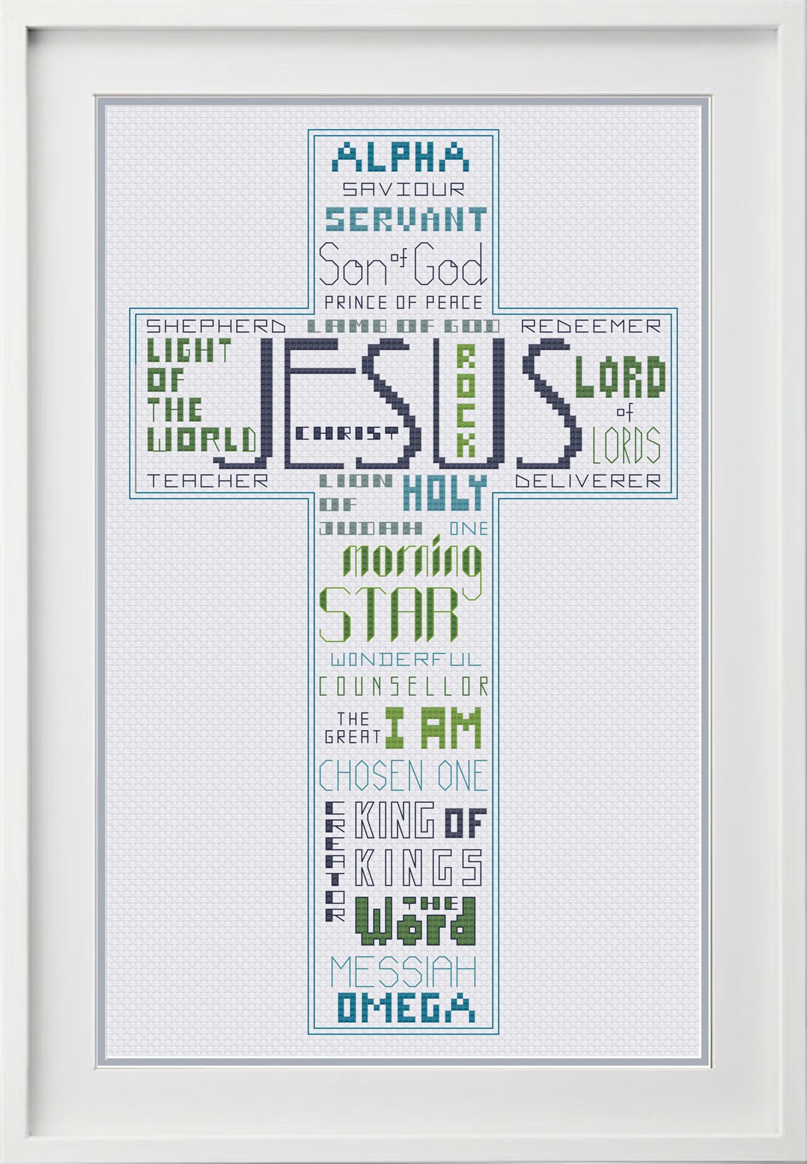 Names of Jesus Cross Stitch Pattern PDF Instant Download Etsy