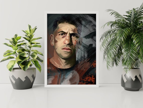 The Punisher -Jon Bernthal -Frank Castle -Original Oil Painting Style Print - A4 - 250 GSM gloss paper high quality print - limited Edition