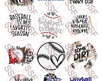 Baseball Digital Cardstock Cutouts