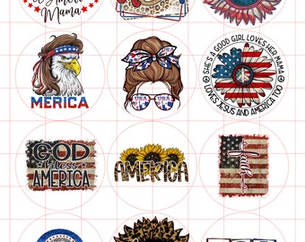 Patriotic 2 Cardstock Cutouts