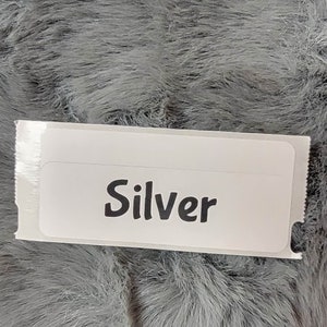 Faux Fake Fur - Silver - 10&quot;×10&quot;