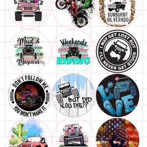 Off Road Vehicle Cardstock Cutouts