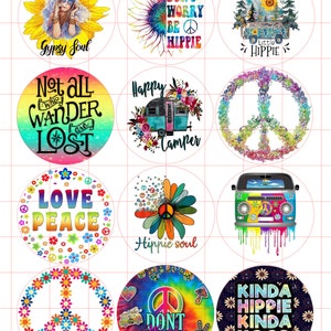 Hippie Cardstock Cutouts