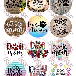 Dog Mom Digital Cardstock Cutouts