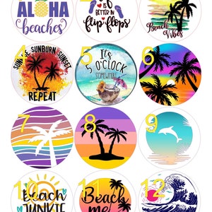 Beach Cardstock Cutouts