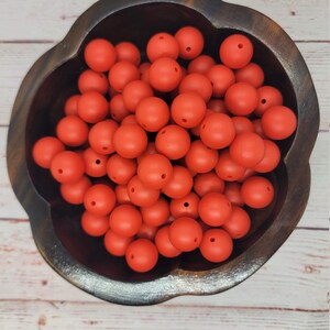Solid Color #52 - 15mm Silicone Beads - 10 Pack