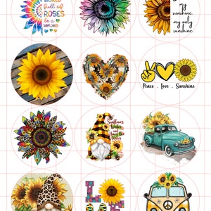 Sunflower Cardstock Cutouts