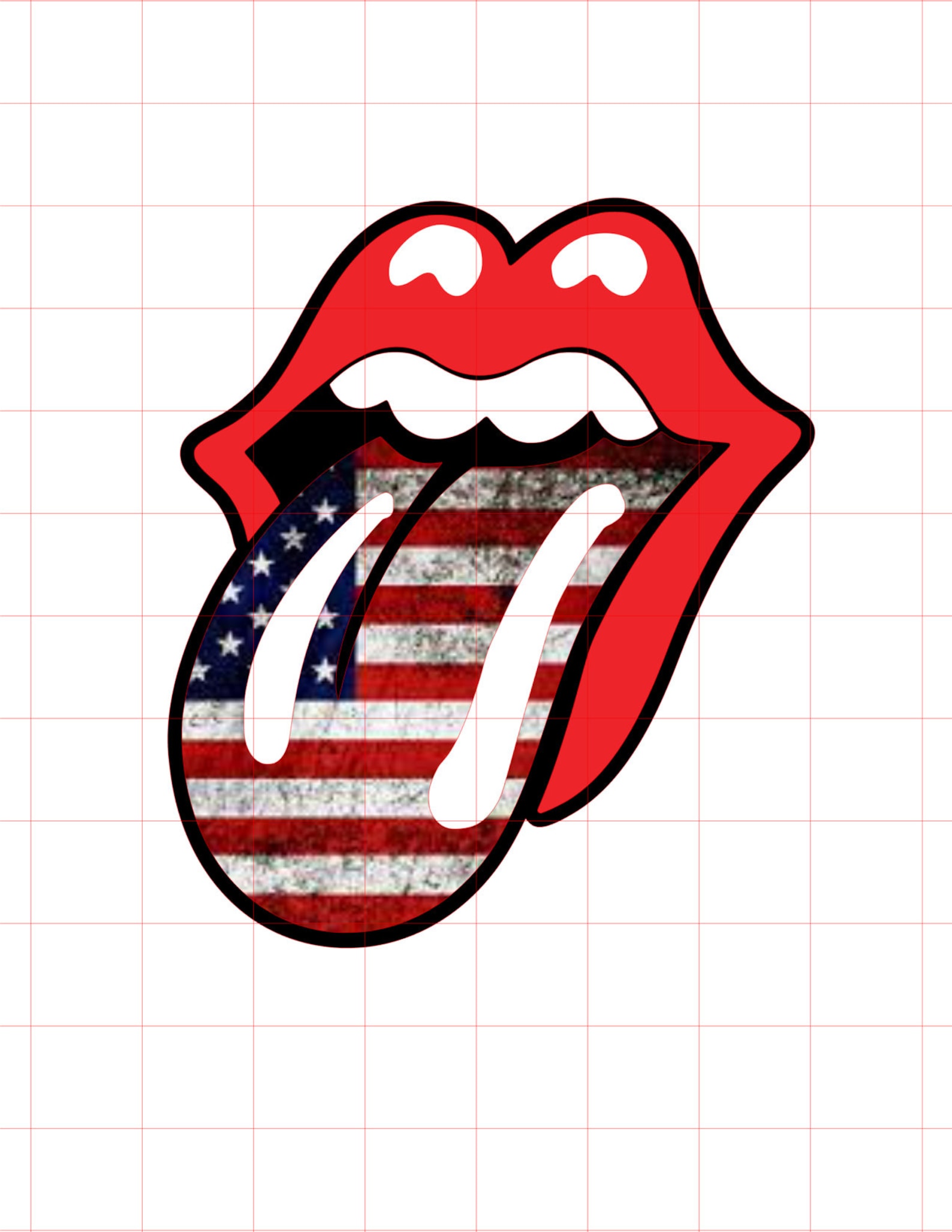 Tongue with American Flag Digital Download / PNG JPEG SVG | Etsy