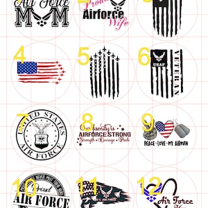 Air Force Cardstock Cutouts