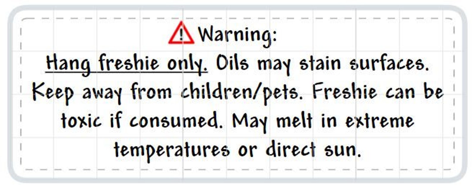 Warning Labels for Freshies Etsy