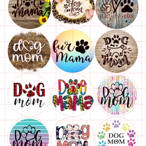 Dog Mom Cardstock Cutouts