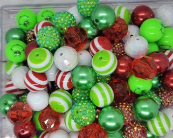 Mélange de perles de chewing-gum Grinch 20 mm