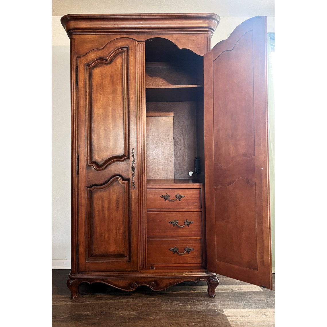 French Country Armoire Wardrobe Honduran Mahogany French Etsy