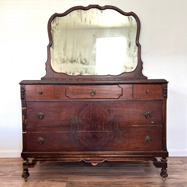 Antique Dresser With Mirror - Etsy
