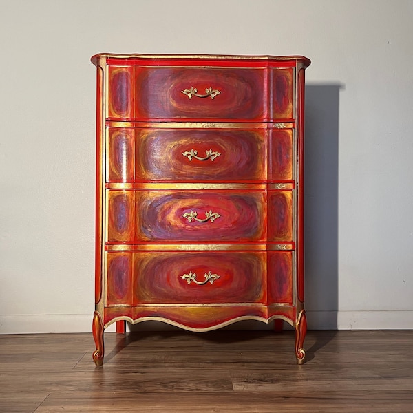 Custom Color Option (Piece Pictured is SOLD Do Not Purchase!) “Chinatown Glory” - Hand-Painted Furniture by Funkensense. Chinese Furniture