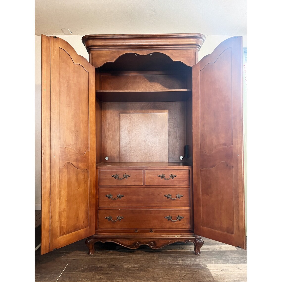 French Country Armoire Wardrobe Honduran Mahogany French Etsy