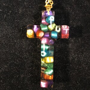 Fabulous Shimmer Bead Cross image 1