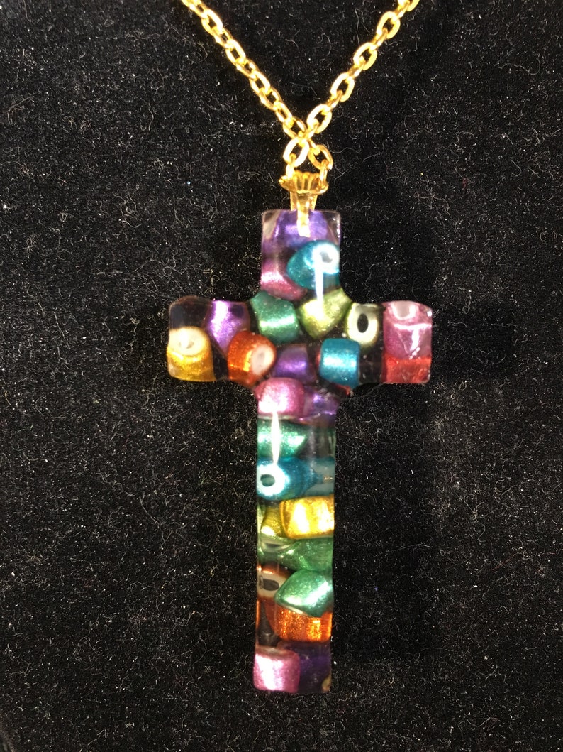 Fabulous Shimmer Bead Cross image 1