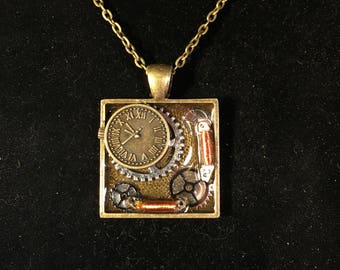 Steampunk Clock Pendant