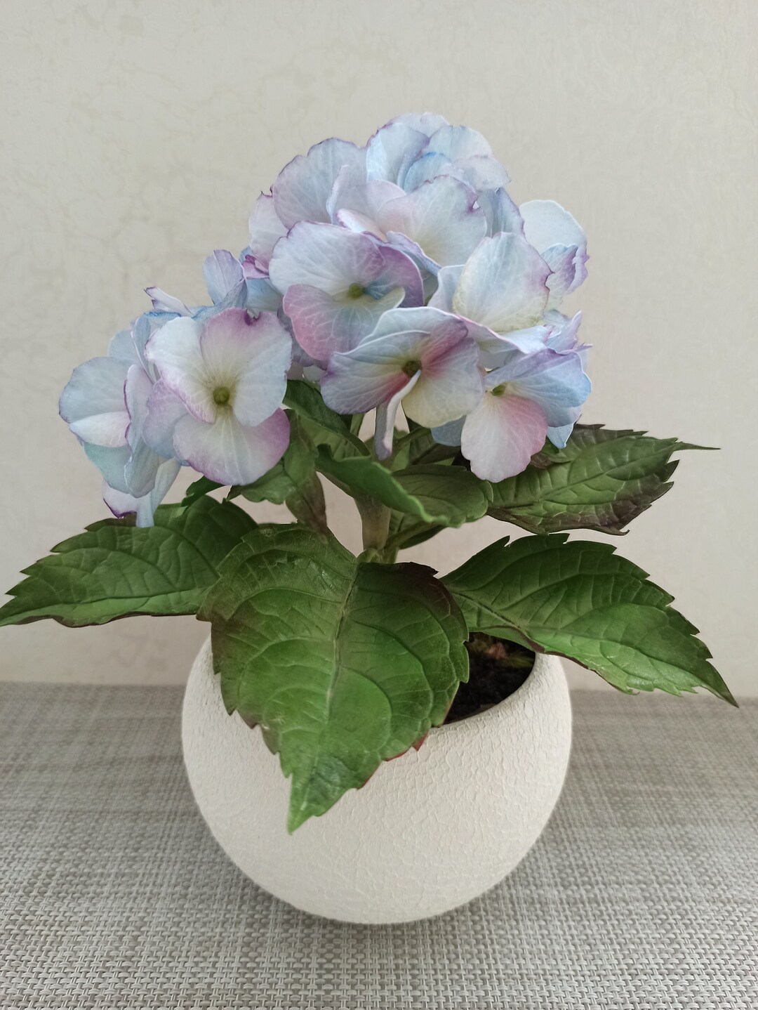 Light Blue Hydrangea, Artificial Real Touch Hydrangea, Interior