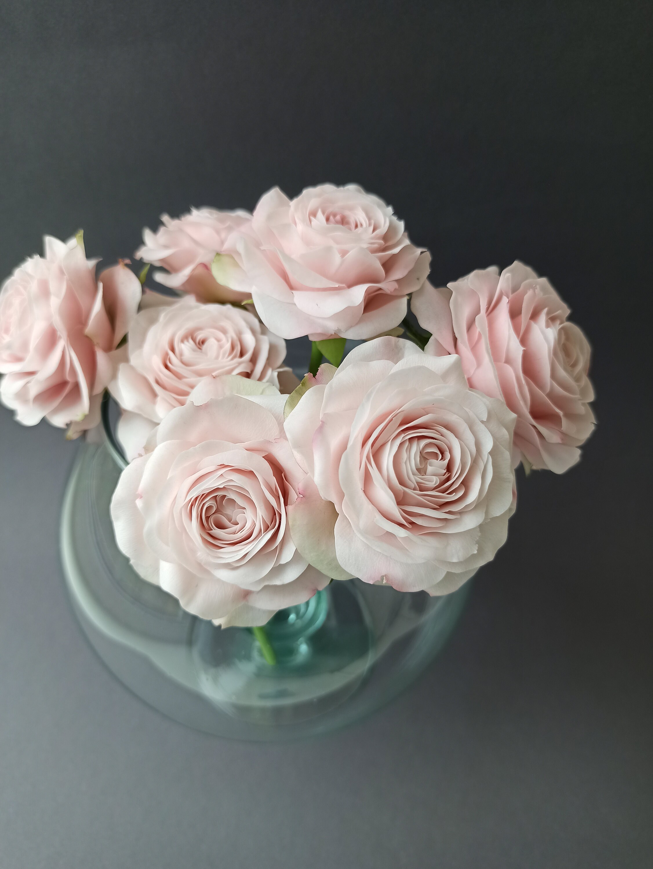 Bouquet of blush pink rose,Polymer clay realistic rose, Real touch porcelain flowers,Artificial branch, English garden rose,Single long stem
