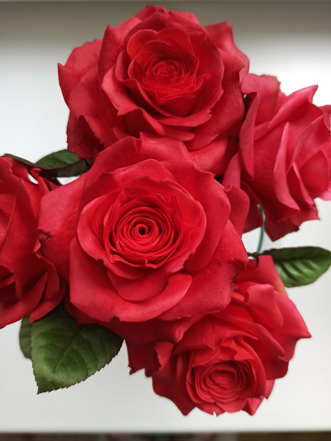 5 Red Roses Bouquet, Artificial Red Roses, Luxury Roses, Forever Bridal