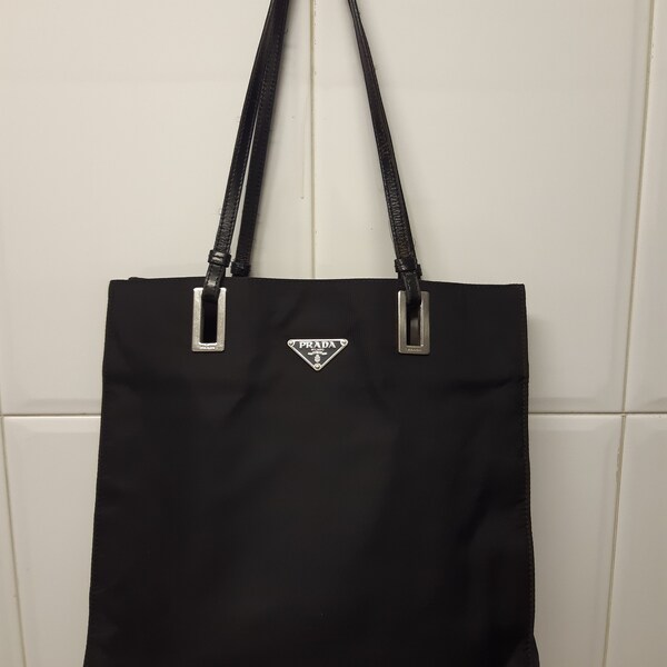 Prada Tessuto Black Tote Bag. Mint Cond!