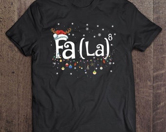 Funny Fa La 8 Christmas Math Teacher Santa Hat X-mas Holiday Sweatshirt