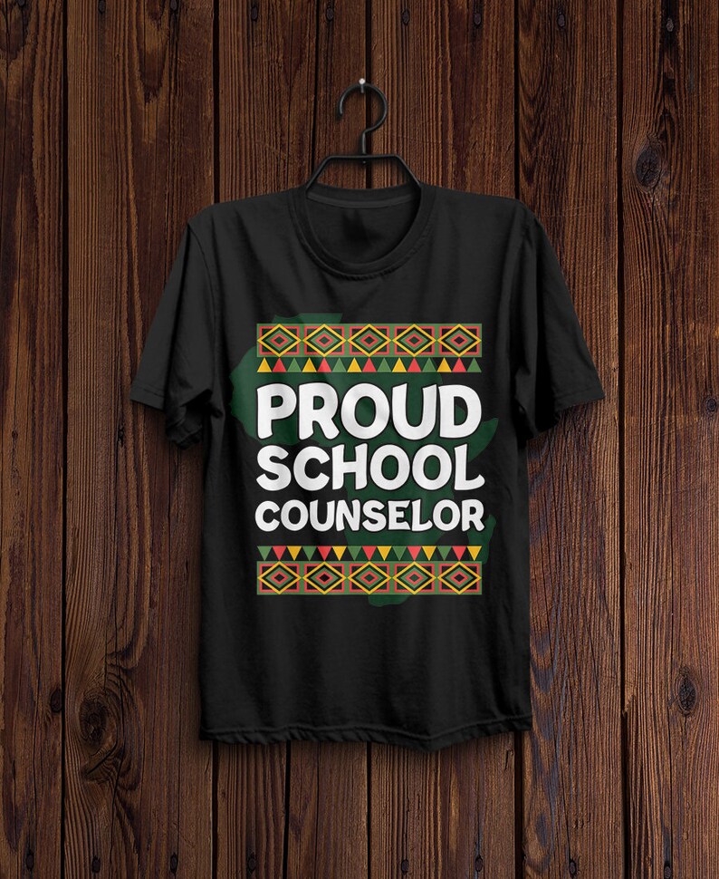 Summer Tops Proud School Counselor Gift American African Guidance T-Shirt,Gift Funny T Shirt Beach T Shirts