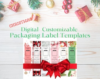 Winter Editable Packaging Label | Mini Cake Packaging Labels | Mini Cake Pan Label | Packaging Label Template