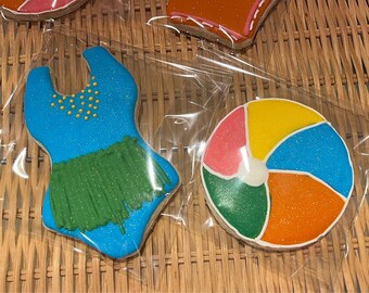 Aloha Hawaiian Pineapple Flamingo Summer Cookies