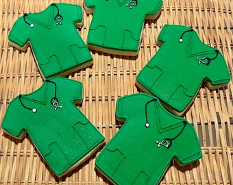 Nurse Scrubs Stethoscope Doctor Medical Cookies