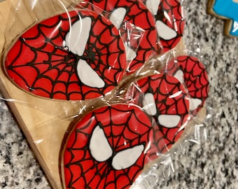 Spider-Man Character Cookie-Spider Webs- Birthday Party- Marvel-Superhero