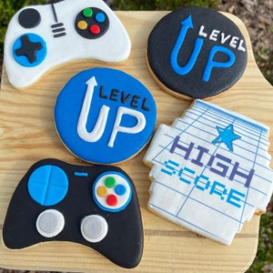 Gaming- Fernbedienung- Game On- Geburtstag- Kekse