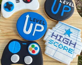 Gaming- Remote- Game On- Birthday- Cookies
