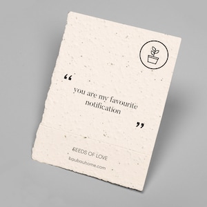 SAMEN DER LIEBE Postkarte You Are My | Valentinstagskarte Valentinstag Geschenk für Ihn Valentinstag Geschenk Valentinstag Liebe Grußkarte Saatpapier
