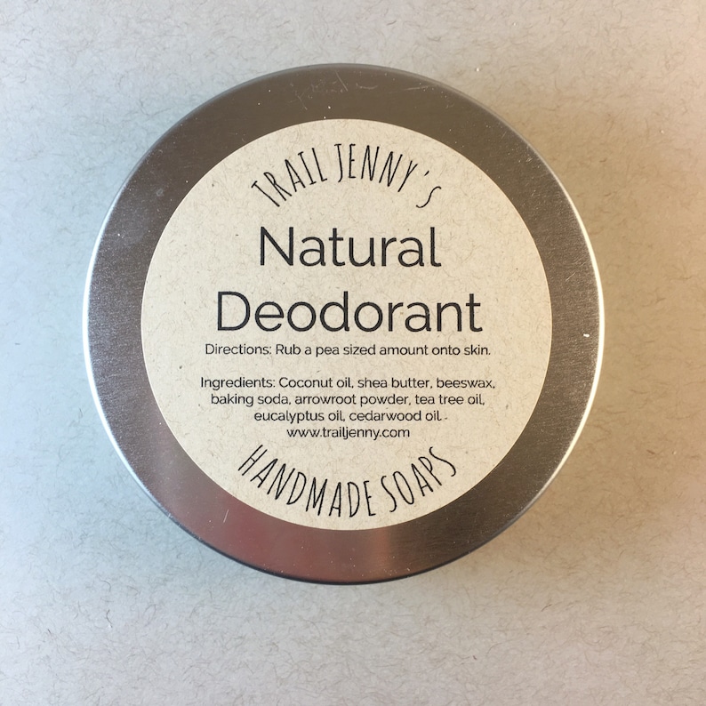 Handmade Natural Deodorant With Beeswax Shea Butter Coconut Etsy