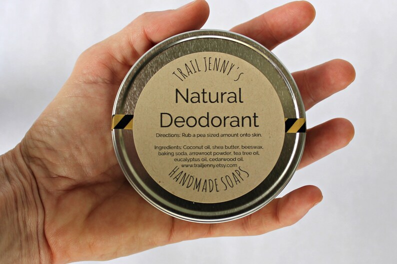 Handmade Natural Deodorant with Beeswax Shea Butter Coconut Etsy